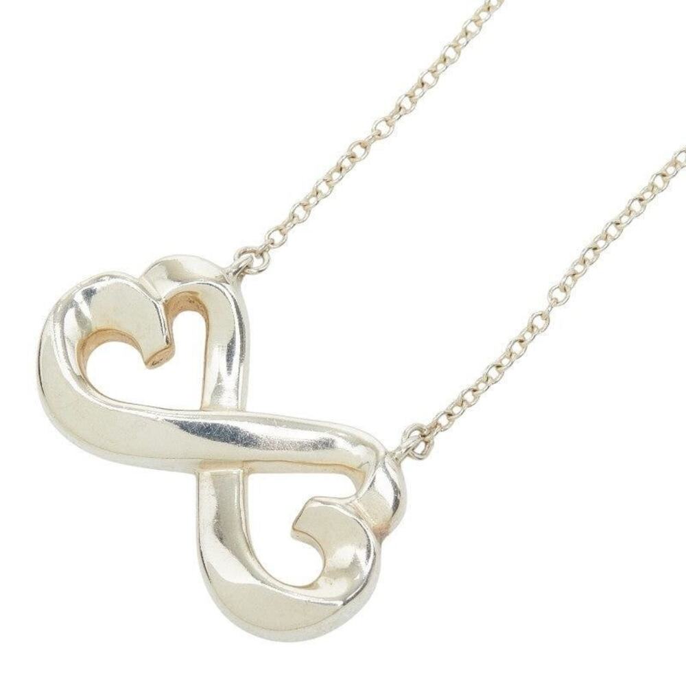 Tiffany & Co. Double Loving Heart Sterling Silver 925 Necklace
